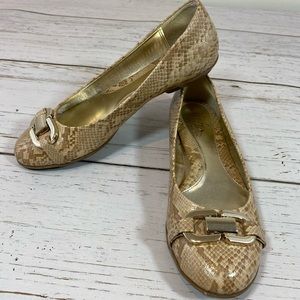 Solos Helena “Sand” Snake print ballet flats